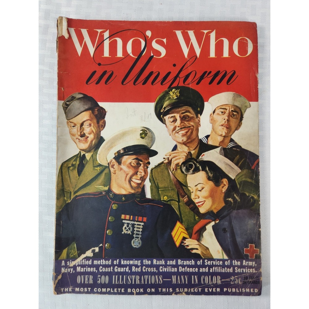 Vintage WW2 Who's Who In Uniform Guide Book Magazine Military